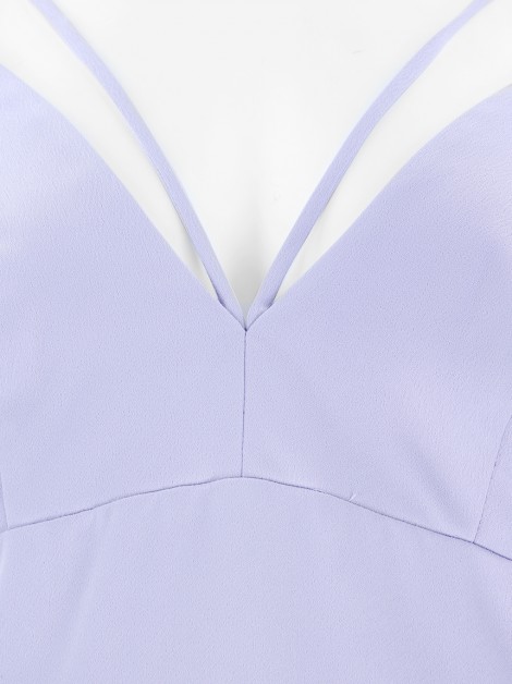 Vestido Nicole Miller Longo Lilás