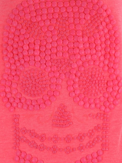 Blusa Bo.Bô Tecido Texturizado Rosa Fluorescente