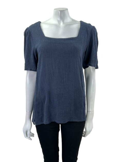 Blusa Resort Couture Tecido Azul