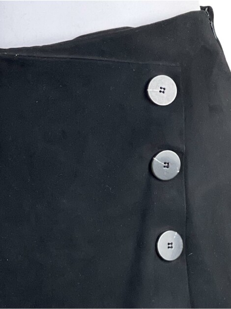 Short Zara Veludo Botões Preto
