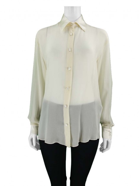 Camisa Fause Haten Seda Creme
