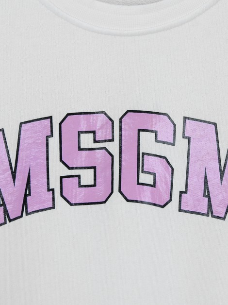Vestido MSGM Logo Branco Juvenil