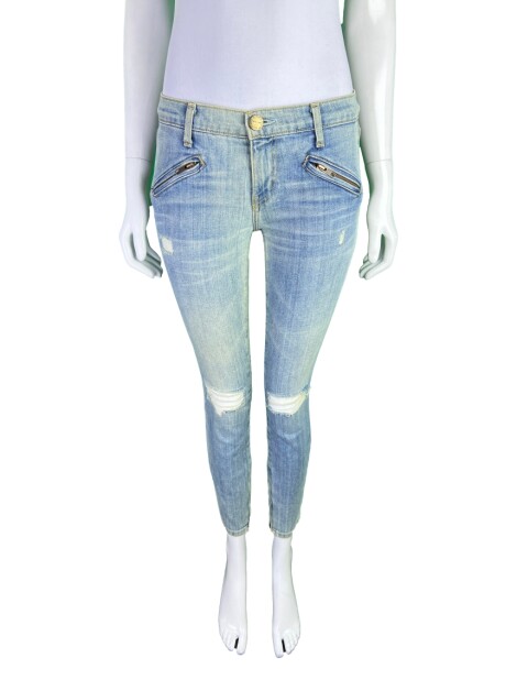 Calça Current Elliott Ticker Destroy Jeans Azul