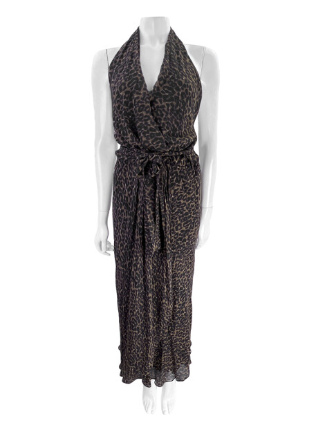 Vestido Haute Hippie Seda Animal Print