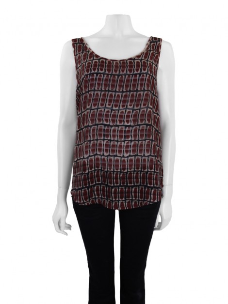 Blusa Adolfo Dominguez Dupla Estampa