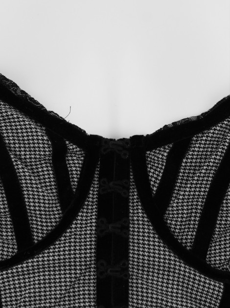 Blusa La Perla Top Tecido Bicolor