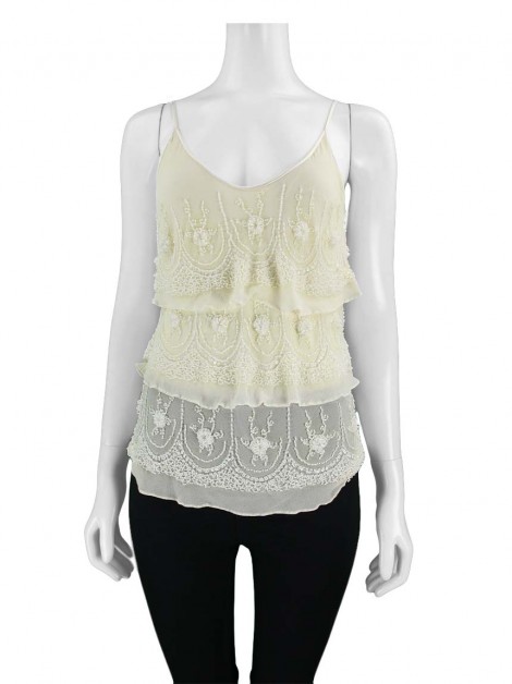 Blusa Fause Haten Bordada Seda