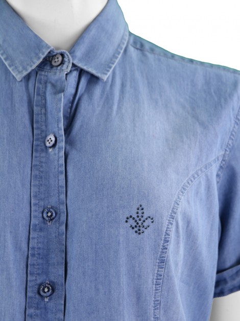 Camisa Dudalina Jeans Azul Claro