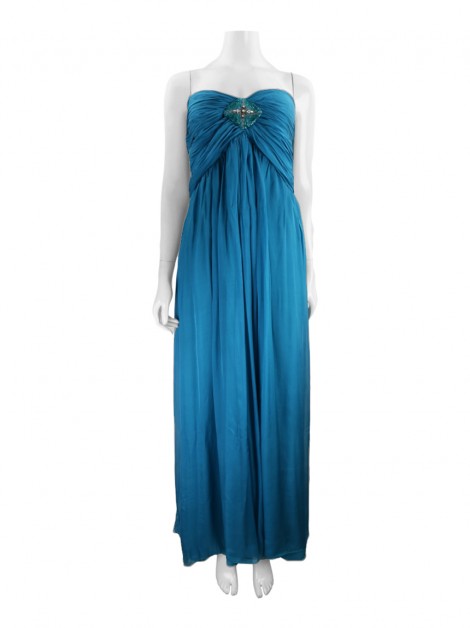 Vestido Barbara Bela Seda Azul