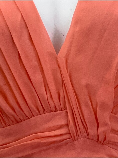 Vestido Issa London Plissado Coral
