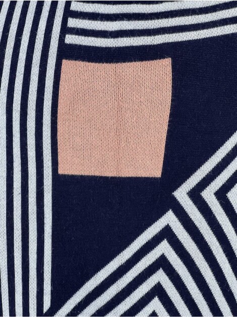 Saia Alcaçuz Tricô Midi Estampada