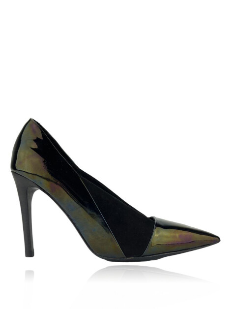 Sapato de Salto See By Chloé Holográfico Preto