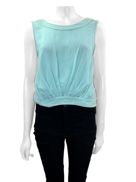Blusa Emporio Armani Seda Azul