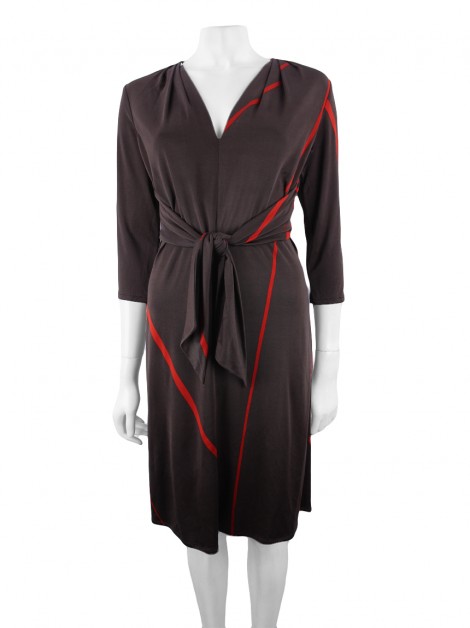 Vestido Issa London Marrom Estampado