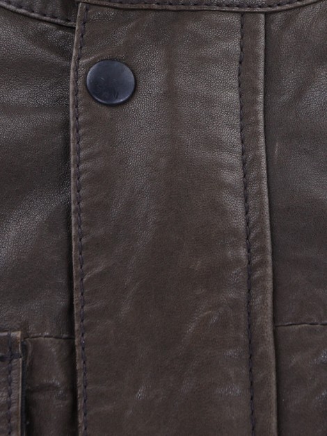 Jaqueta John Varvatos Couro Marrom Masculina