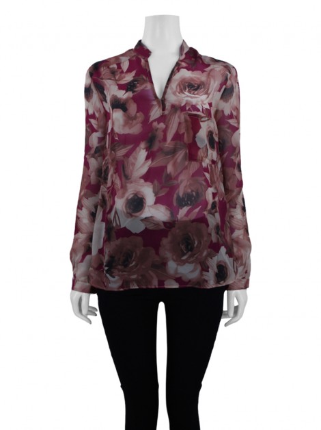 Blusa Maria Garcia Transparência Floral