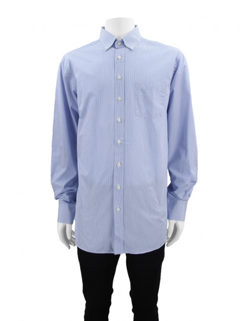 Camisa Artigiano A Misura Tecido Listrado Bicolor Masculino