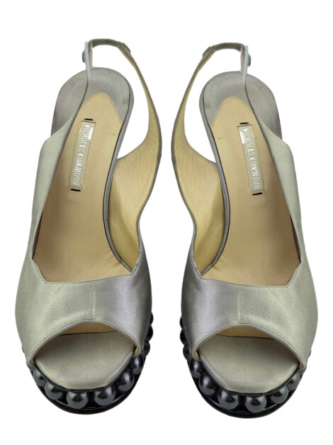 Sapato Nicholas Kirkwood Acetinado Prateado