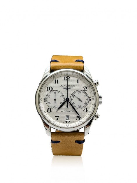 Rel gio Longines Master Collection Chronograph Autom tico Prateado Original MGK219 Etiqueta nica