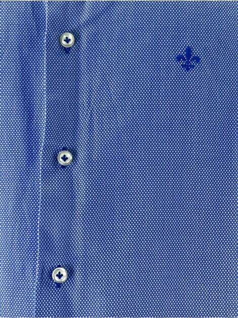 Camisa Dudalina Office Estampada Azul