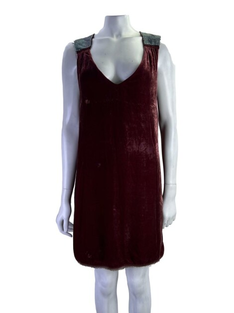 Vestido Animale Tecido Bordô