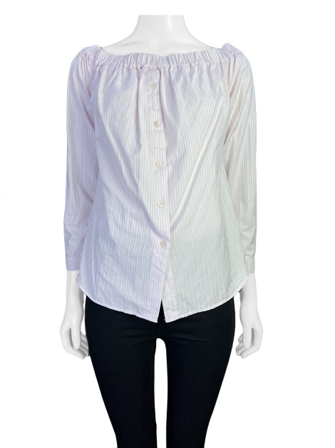 Blusa Eva Listrada Rosa