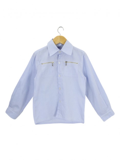 Camisa Silmara Tecido Azul Infantil