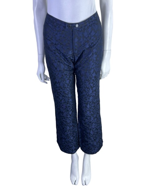 Calça Sacada Texturizada Azul Marinho