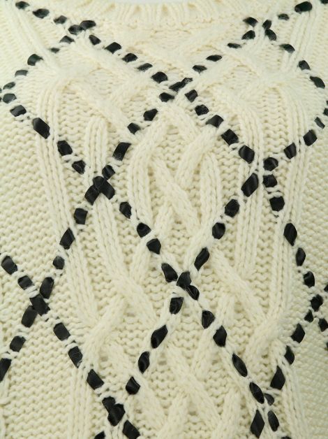 Casaco Parker Tricô Creme