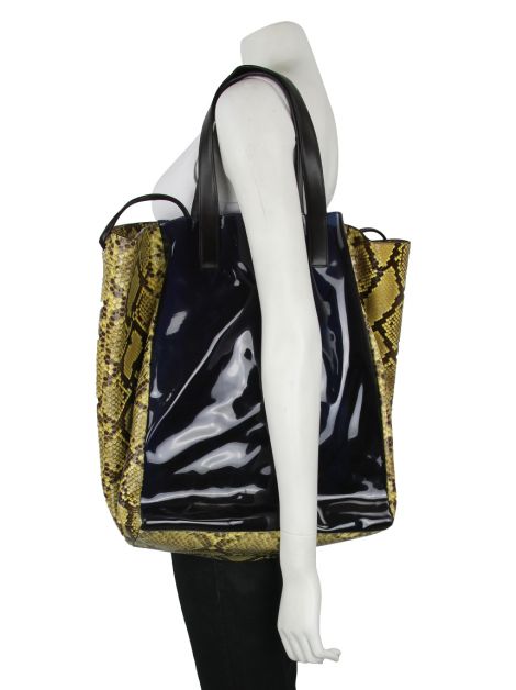 Bolsa com Alça Jil Sander PVC Azul
