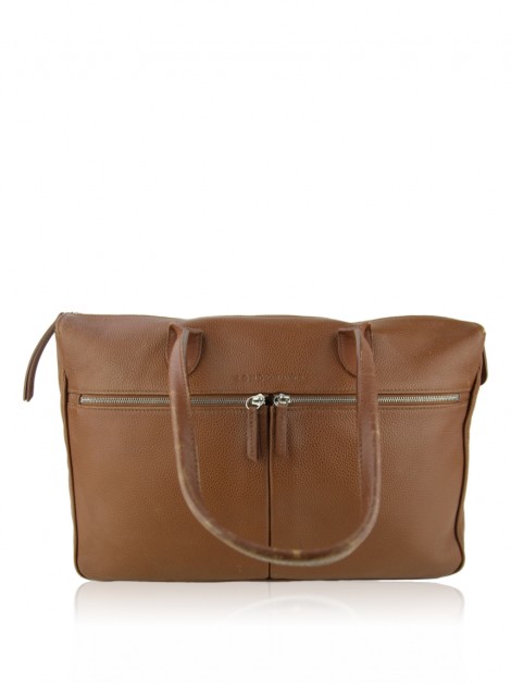 Bolsa Longchamp Le Foulonne Couro Caramelo