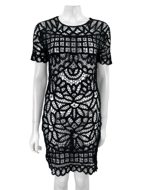 Vestido Animale Renda Preto