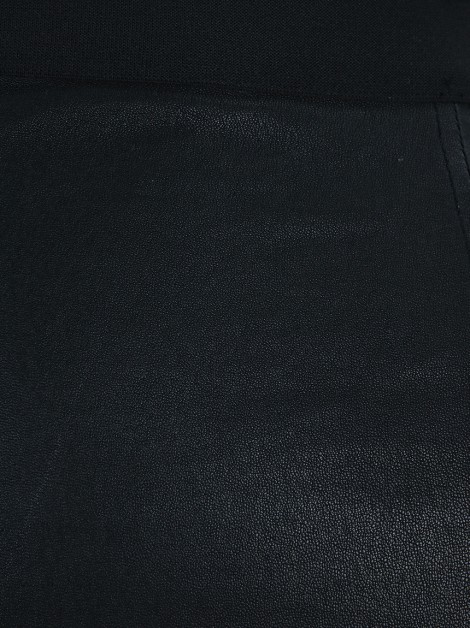 Saia Helmut Lang Couro Preto