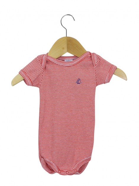 Body Petit Bateau Listrado Vermelho