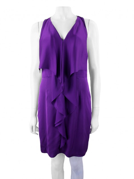 Vestido Barney's New York Co Op Seda Roxo