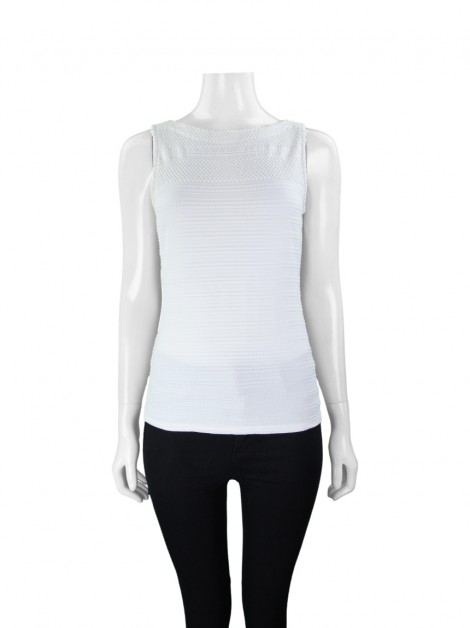 Blusa Anthropologie Texturizada Branca