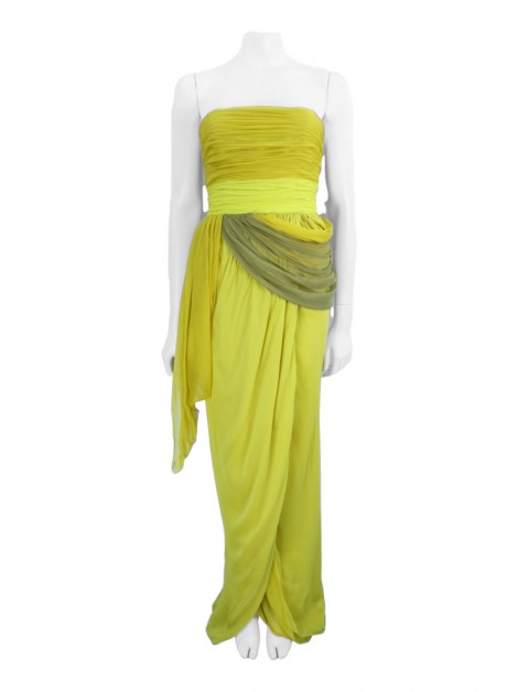 Vestido Giambattista Valli Seda Amarelo