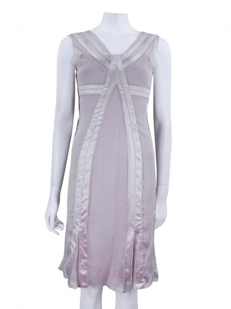 Vestido Alberta Ferretti Organza Rosê