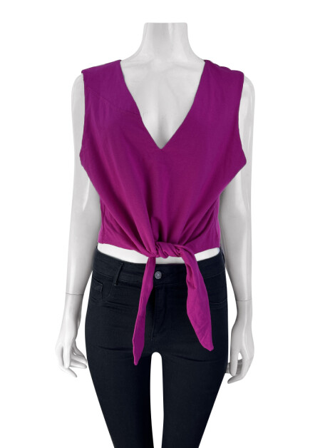 Blusa Lado Basic Cropped Nó Rosa