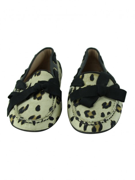 Sapato Giambattista Valli Loafer Canvas Animal Print