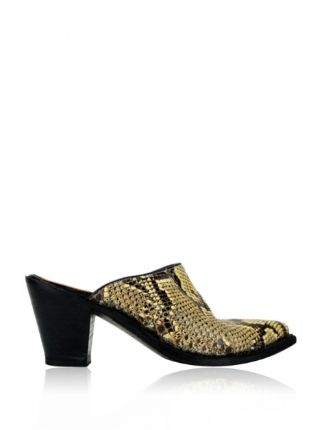 Sapato Tony Mora Clog Python Amarelo