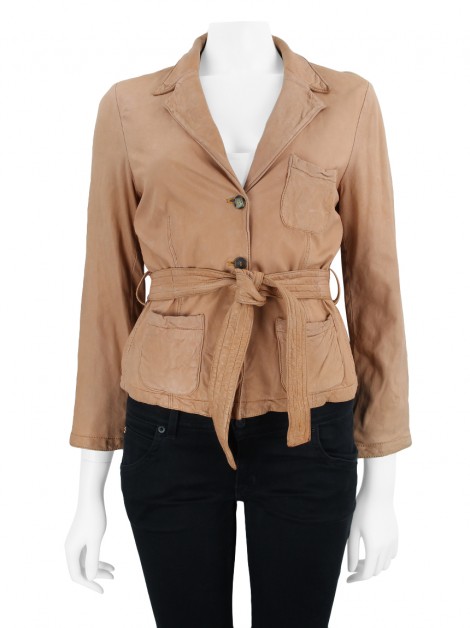 Blazer Miu Miu Couro Coral