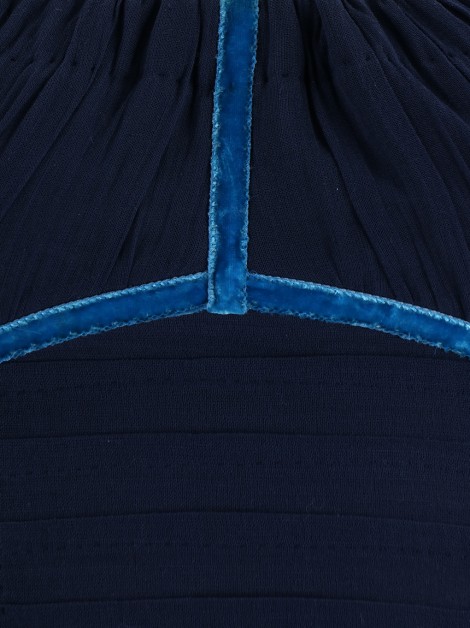 Vestido Louis Vuitton Drapeado Azul