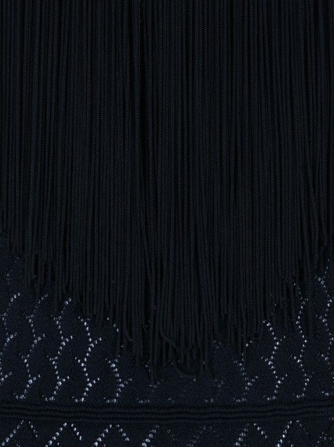 Blusa Catherine Malandrino Franjas Preta