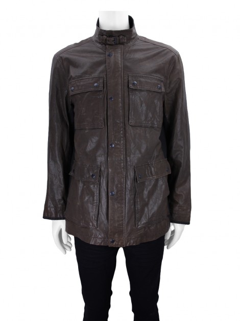 Jaqueta John Varvatos Couro Marrom Masculina