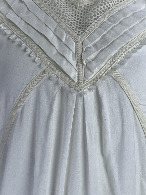 Blusa Garnus Franjas Off-White