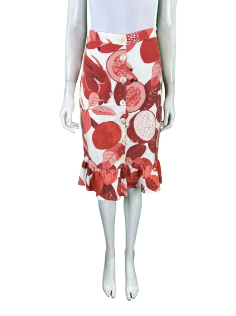 Saia Etoiles Estampa Frutas Vermelho