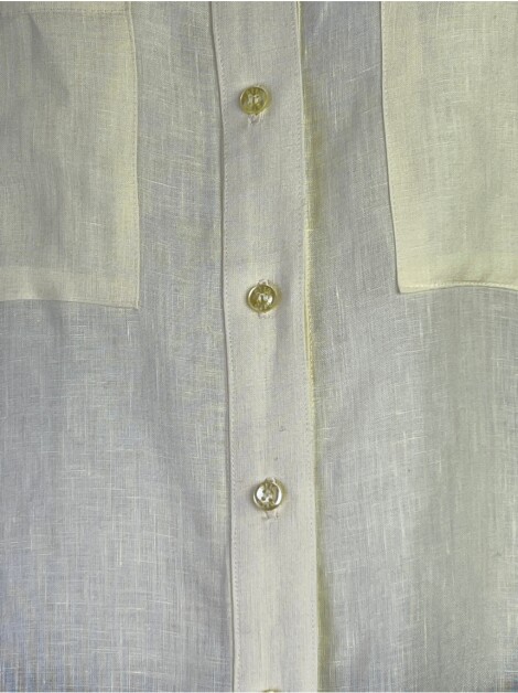 Camisa Erre Linho Reta Creme