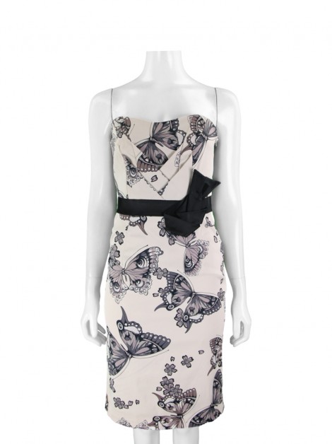 Vestido Karen Millen Estampado Off White