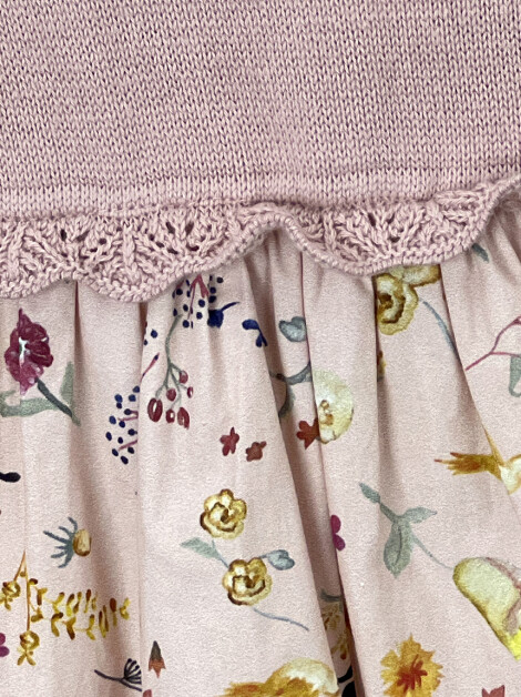 Vestido Paola Bimbi Tricot Rosa